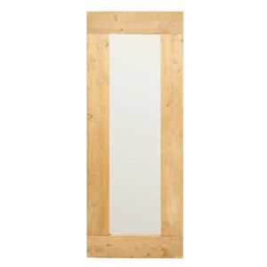 Hannun Miroir avec cadre en bois de couleur marron clair 165 cm