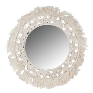 Lastdeco Miroir en Corde Blanc, 45x1x45 cm