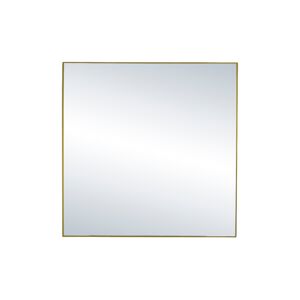 Pomax Miroir carre 40cm contour metal dore