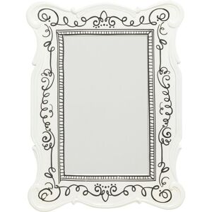 Kare Design Miroir en polyrésine noire et blanche 67x50