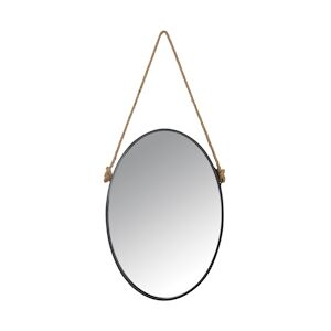 AUBRY GASPARD miroir avec corde Matelot noir 35 x 50 cm