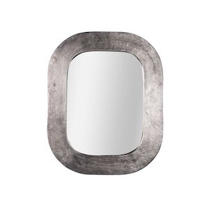 TABLE PASSION Miroir en argenté 40x50 cm - Rectangle Métal Table Passion 50x40 cm