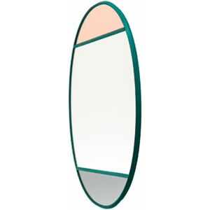 Miroir oval cadre vert 60x50 cm Vitrail - Magis