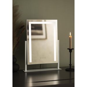 KAILA Miroir de maquillage Stand LED Blanc 30x41 cm