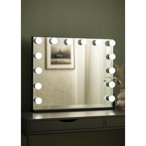 KAILA Miroir de maquillage Hollywood Edge 14 E27 Noir 80x65 cm