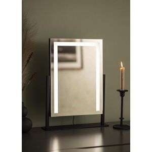 KAILA Miroir de maquillage Stand LED Noir 30x41 cm