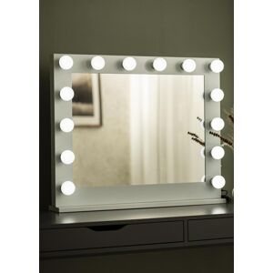KAILA Miroir de maquillage Hollywood 14 E27 Blanc 80x65 cm