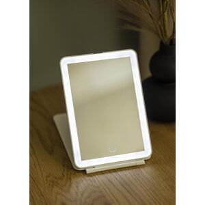 KAILA Miroir de maquillage Travel LED Rechargeable Blanc 14x20 cm