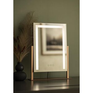 KAILA Miroir de maquillage Stand LED Or rose 30x41 cm