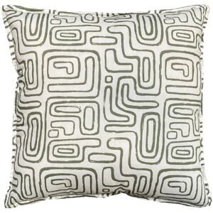 Coussin imprime labyrinthe abstrait - Blancheporte Écru Kussen : 50x50 cm