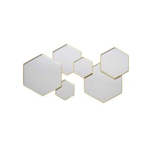Blancheporte Miroir hexagonal multiple métal doré - Blancheporte Or Unité