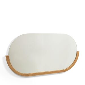 Kave Home Rokia - Miroir ovale en bois 90x55cm - Couleur - Bois clair