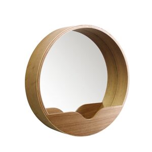 Zuiver Round Wall - Miroir en bois - Couleur - Bois, Dimensions - Large