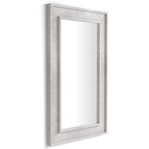 Mobili Fiver Miroir mural Angelica, 112x67 cm, Gris Beton