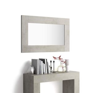 Mobili Fiver Miroir mural rectangulaire Evolution, 118 x 73 cm, Gris beton