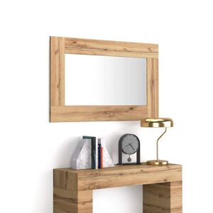 Mobili Fiver Miroir mural rectangulaire Evolution, 118 x 73 cm, Bois Rustique