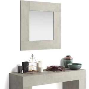 Mobili Fiver Miroir mural carre Evolution, 73 x 73 cm, Gris Beton