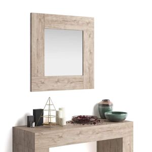 Mobili Fiver Miroir mural carre Evolution, 73 x 73 cm, Chene