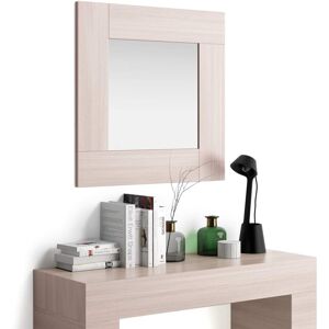 Mobili Fiver Miroir mural carré Evolution, 73 x 73 cm, orme perle