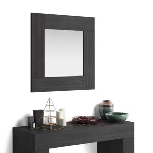 Mobili Fiver Miroir mural carre Evolution 73 x 73 cm Frene Noir