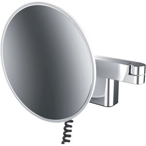 Emco evo LED rasage / Miroirs cosmétiques chrome, grossissement triple, Ø 209 mm, rond, fiche, système d'éclairage