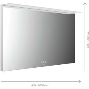 Emco Mi 200+ miroir lumineux LED 102060010000300 600 x 1000 mm, avec voile lumineux en acrylique