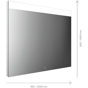 Emco Miroir lumineux Emco Mi 250 LED 107150010000100 1500 x 1000 mm, avec large découpe de lumière continue en haut