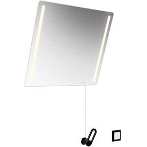 Hewi 801 miroir lumineux inclinable LED 801.01B40198 600x540x6mm, mat, blanc signal