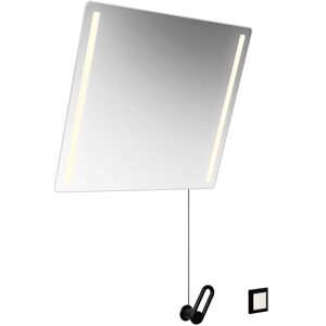 Hewi 801 miroir lumineux inclinable LED 801.01B40190 600x540x6mm, mat, noir profond