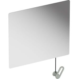 Hewi S 801 miroir inclinable 801.01B10095 600x540x6mm, avec renvoi de cable, mat, gris roche