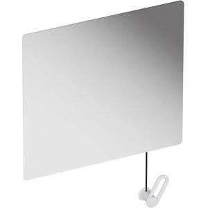 Hewi S 801 miroir inclinable 801.01B10098 600x540x6mm, avec renvoi de cable, mat, blanc signal