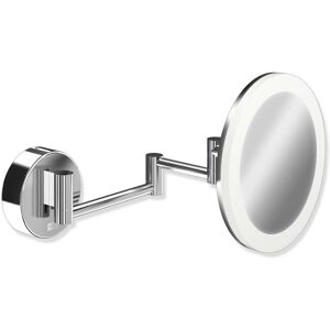 Hewi LED Miroirs cosmetiques 950.01.26040 d= 200mm, 5 fois, beleuchtet , chrome