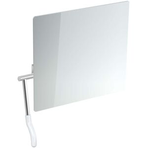 miroir basculant Hewi 802.01.100L98 725x741x73mm, levier a gauche, blanc signal