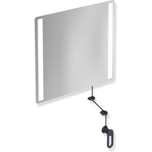 Hewi 801 miroir lumineux inclinable LED 801.01B40092 600x540x6mm, mat, gris anthracite