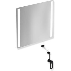 Hewi 801 miroir lumineux inclinable LED 801.01B40090 600x540x6mm, mat, noir profond