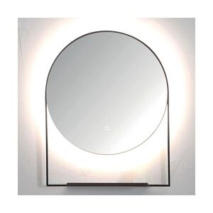 Miroir Rond Avec Tablette 60 Black Mat Sensor On/off - Cristina Ondyna Mnr60