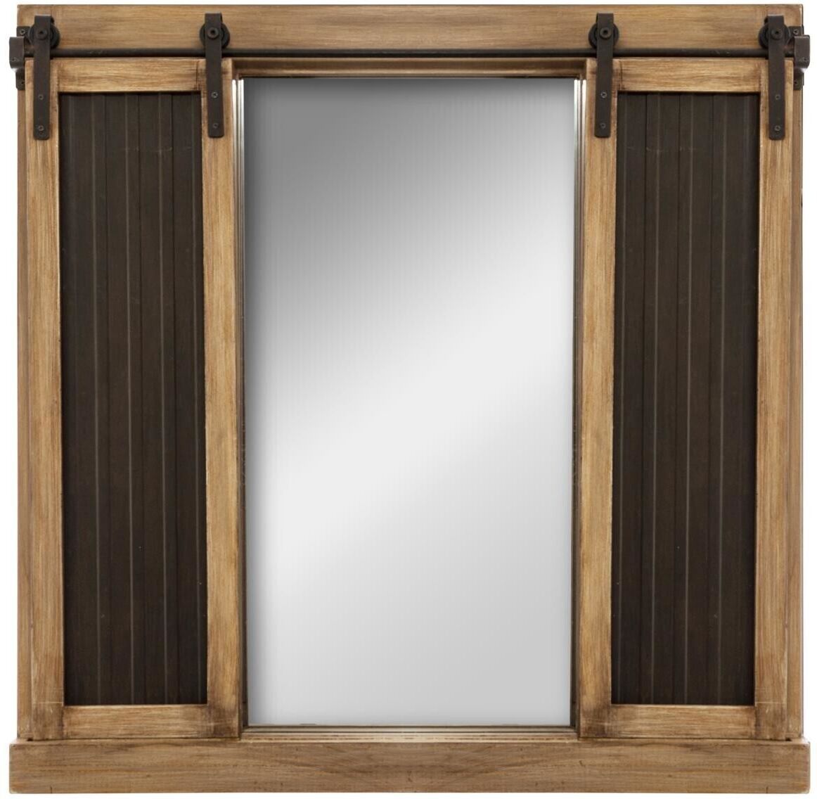 Atmosphera Miroir volet ardoise 76x76 cm