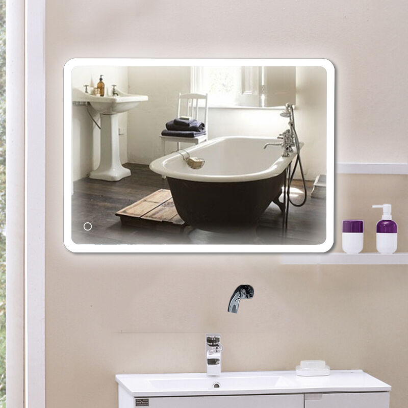 Oobest - Miroir salle de bain avec éclairage miroir LCD pour salle de
