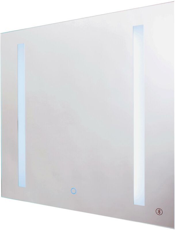 Ondee - Miroir rétro-éclairant BLUETOOTH - Argent - 60x60cm - Verre