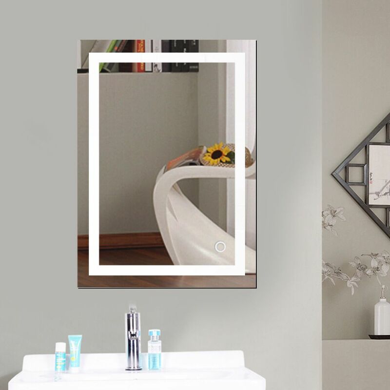 Jeobest - Miroir de salle de bain avec éclairage LED Miroir lumineux à