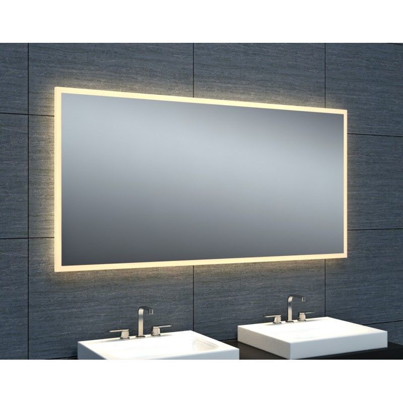 Pradel - Miroir de salle de bains avec éclairage LED - Modèle épuré 120