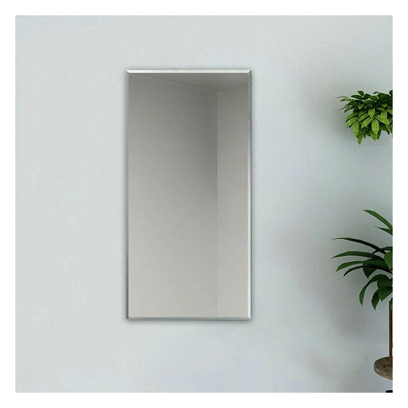 AICA SANITAIRE Miroir mural rectangulaire 120x60cm miroir de salle de bain Miroir