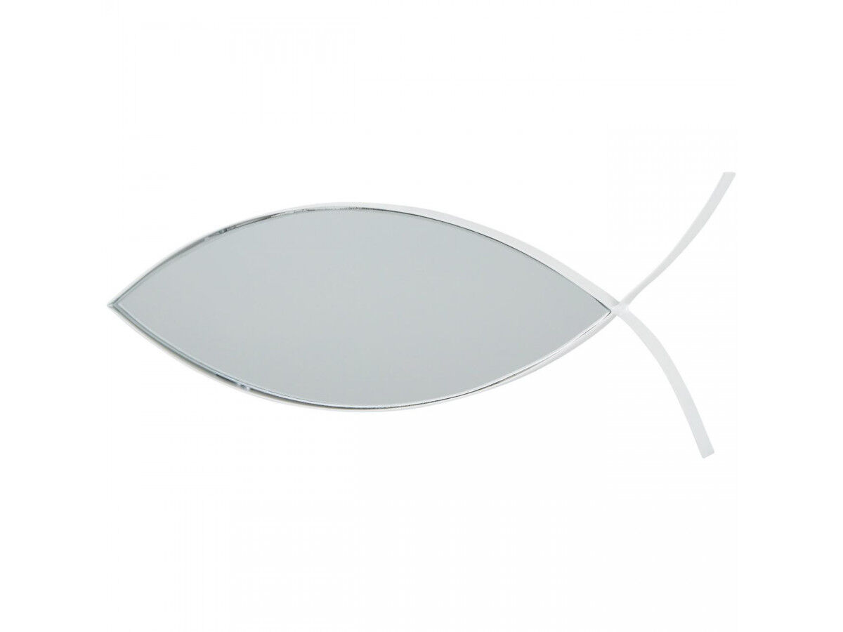 BOBOCHIC Miroir poisson OLGA en métal blanc