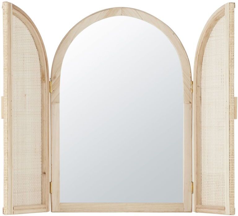 Maisons du Monde Miroir persiennes en cannage beige 48x71 Beige 39.5x57x4cm