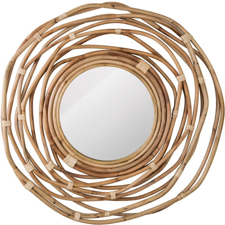 Dutchbone Kubu - Miroir ø75 cm en rotin