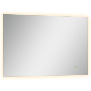 Kleankin Specchio Bagno con Luce LED, Sistema Anti-Appannamento e Tasti Touch, 90x60cm, Argento