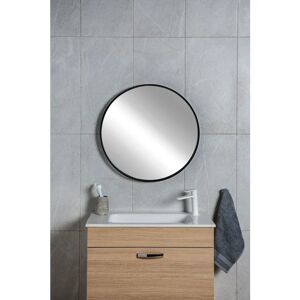 RANDAL Specchio con cornice da parete tondo Kende nero Ø 60 cm