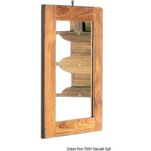 ARC Marine Specchio per toilette Specchio cornice teak 275x375 mm