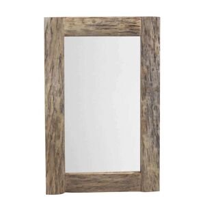 Milani Home specchio con cornice in legno per camera da letto salotto soggiorno cucina di d Marrone 71.5 x 110 x 4 cm