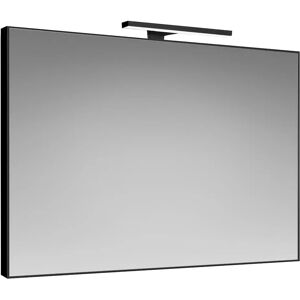 Bluehome SPECCHIO BLACK 100x70cm (LxH) FILO LUCIDO REVERSIBILE NERO LAMPADA LED LUCE FREDDA 5 W